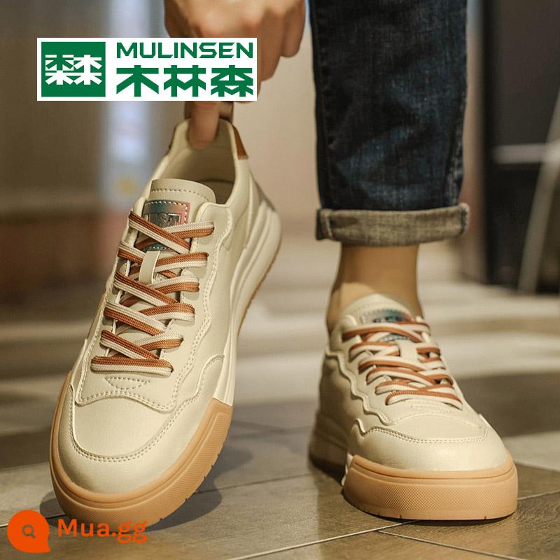 Mulinsen Giày Trắng Nhỏ Giày Da Nam 2022 Thương Hiệu Mới Hợp Thời Trang Retro Đế Dày Du Lịch Giày Sneakers Mùa Đông Forrest Gump - quả mơ