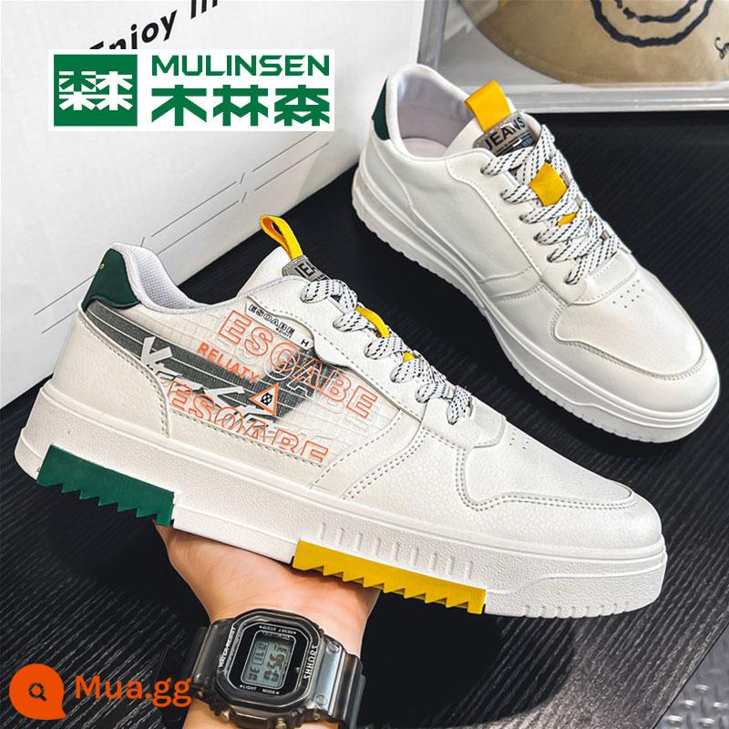 Mulinsen Mùa Xuân Giày Ống Cao Nam Mùa Đông Cotton 2022 Mới Giày Thể Thao Bé Trai Thanh Thiếu Niên Giày Sneakers - Trắng 25