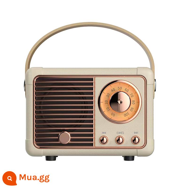 Retro Bluetooth Loa Bass Pháo binh nhỏ Âm thanh nhỏ không dây Chất lượng âm thanh cao cực kỳ thấp - Khaki phiên bản cơ bản