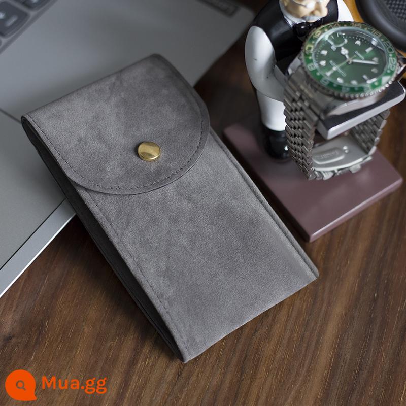 Green ghost watch storage bag portable watch bag travel watch bag protection bag nhung hộp đồng hồ single storage box - xám