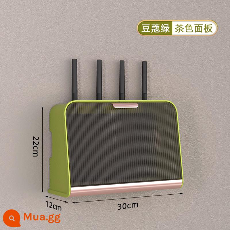 Router Hộp Bảo Quản Treo Tường Wifi Đèn Mèo Kệ Giá Rẻ Dây Hộp Dây Nối Dài Hoàn Thiện Hiện Vật - [Hộp đựng bộ định tuyến treo tường] Bảng màu xanh/nâu thảo quả