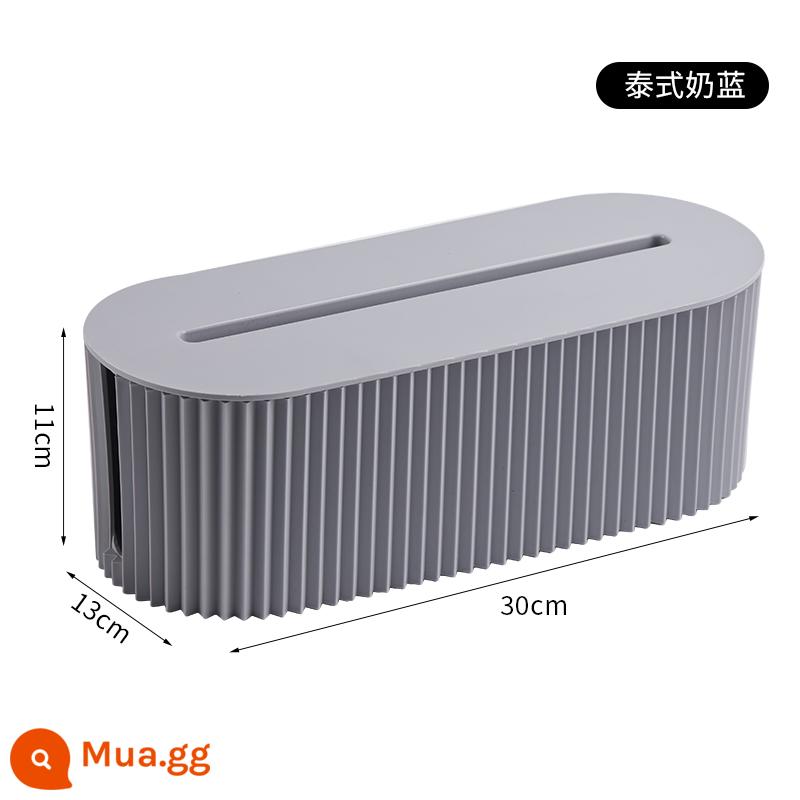 Router Hộp Bảo Quản Treo Tường Wifi Đèn Mèo Kệ Giá Rẻ Dây Hộp Dây Nối Dài Hoàn Thiện Hiện Vật - [Hộp đựng dây điện phong cách Châu Âu] Màu xanh sữa Thái