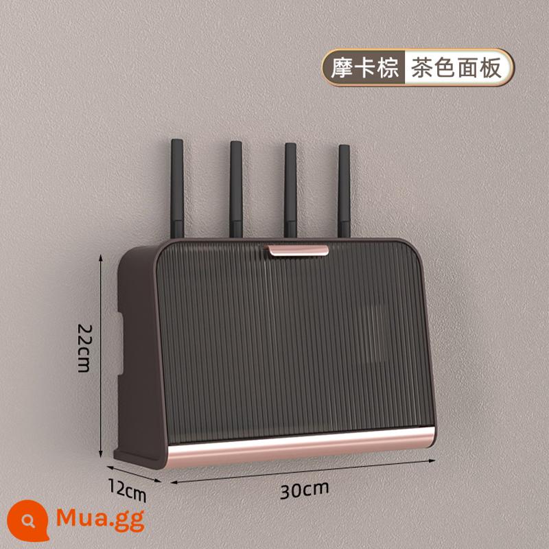 Router Hộp Bảo Quản Treo Tường Wifi Đèn Mèo Kệ Giá Rẻ Dây Hộp Dây Nối Dài Hoàn Thiện Hiện Vật - [Hộp lưu trữ bộ định tuyến treo tường] Bảng Mocha Brown/Tawny