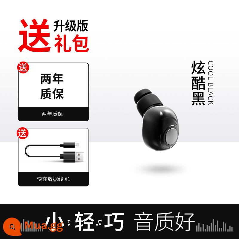 Tai nghe bluetooth true wireless 2022 mới giảm ồn 1 bên tai chất lượng siêu tốt phù hợp cho Huawei apple oppo kê vivo honor in-ear thể thao pin siêu lâu dễ thương cho nam nữ - Màu đen ngầu ★Phiên bản nâng cấp★Mini và siêu nhỏ★Không có ngăn sạc