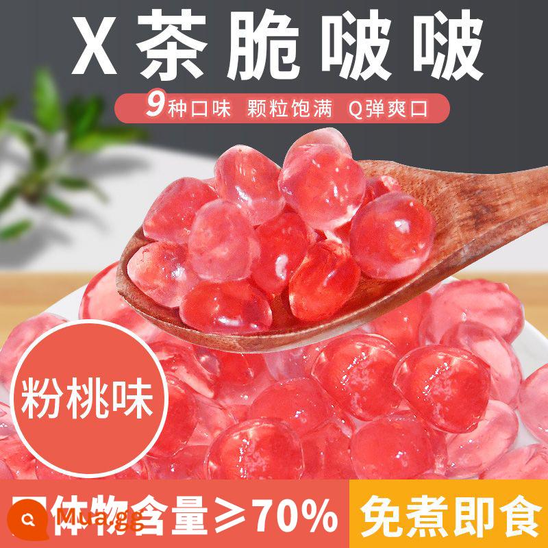 Quả cầu pha lê Hantian nguyên hộp 1kg * 12 túi pha lê bobo giòn không đun sôi nguyên liệu trà sữa trân châu nguyên chất giòn - Hương đào Xibobo Hantian 1kg (10 gói/hộp)