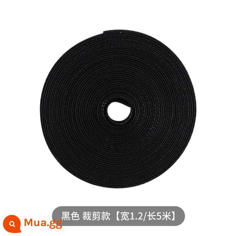 Cáp dữ liệu lưu trữ hiện vật Velcro dây buộc cáp máy tính dây buộc cáp tự dính định tuyến dây đeo cố định - Phong cách phù hợp [đen 5 mét]