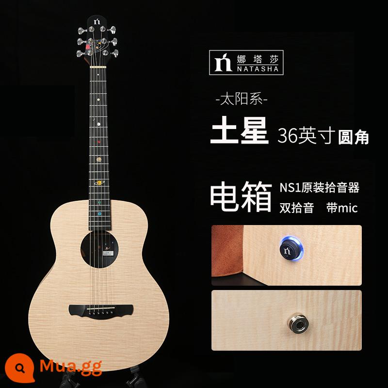 Natasha hệ mặt trời HPL veneer hố đen sao Thổ 36 inch 41 inch dân gian hộp điện guitar sinh viên nam nữ bắt đầu - Hộp điện Saturn phi lê nguyên bản NS1 bán tải 36 inch