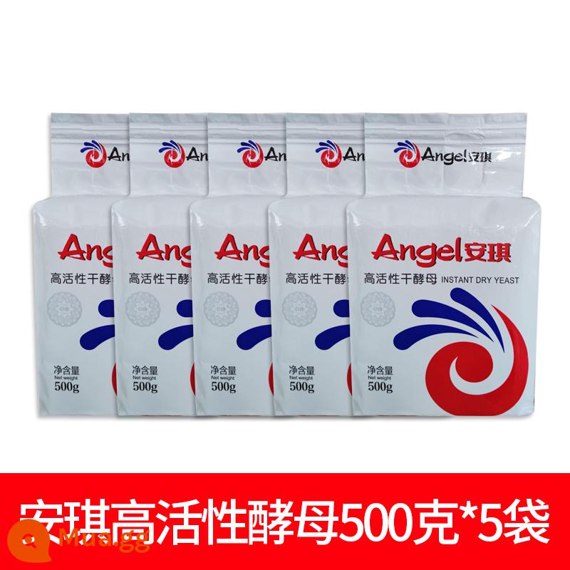 Bột nở tác dụng kép Angel Baidrill 1kg*10 túi nguyên hộp Bột làm bánh bao hấp tại nhà thương mại không nhôm - Men Angel 500×5