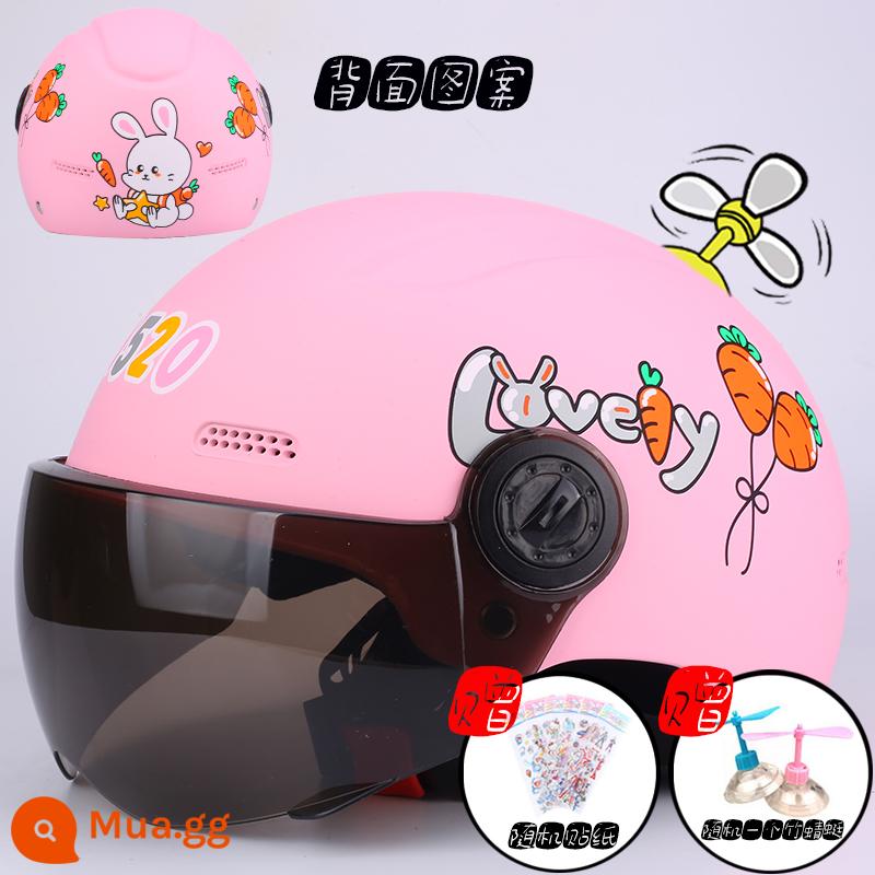 Mũ cứng trẻ em ô tô điện bé trai bé gái 1-6-12 tuổi hai 3 ba 5 bé Altman 7 bốn mùa - Trà Pink Rabbit-W Dành cho bé từ 2-14 tuổi