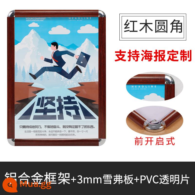 Khung ảnh khung ảnh hợp kim nhôm treo tường giấy chứng nhận a3 khung bên acrylic khung hiển thị thang máy khung áp phích quảng cáo - Phi lê gỗ gụ