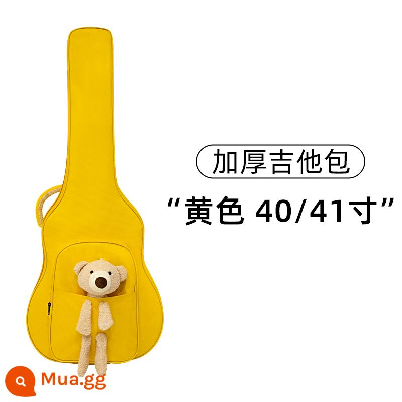 Túi Đựng Đàn Guitar 41 Inch 40 Inch Dân Gian Đàn Guitar Bao Túi Đa Năng 36 Dày Ba Lô Đàn Guitar Túi Bảo Vệ Đàn Piano - 40/41 inch màu vàng chanh