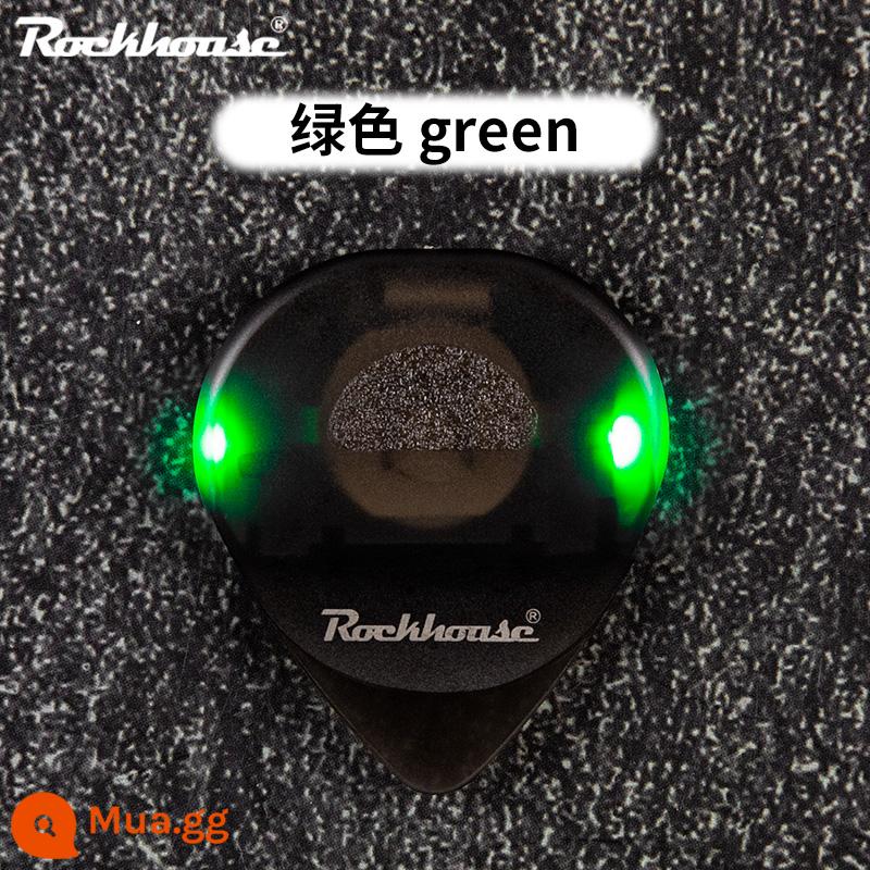 ROCKHOUSEk đàn guitar bass chọn tam giác lớn Pic đèn ngủ LED phát sáng phụ trợ tạo tác mát cảm ứng - [Có thể thay thế pin] Mẫu đèn xanh