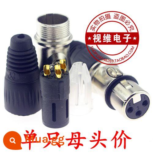 Đầu Canon, Đầu nối micrô, Đầu cắm cân bằng Canon 3 lõi, Đầu cắm nam và nữ Hyun Black mạ vàng Canon, Đầu Canon - Tiêu đề nữ đơn bạc mới