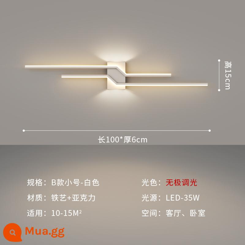 Tường tối giản dòng sáng tạo phòng ngủ cạnh giường ngủ ánh sáng sang trọng dải đèn LED chiếu sáng TV phòng khách nền đèn tường - Màu trắng B loại 100CM mờ vô cấp