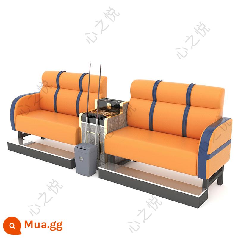 Bàn ghế bi-a mới ghế sofa bi-a ghế bi-a hội trường bi-a ghế đặc biệt ghế xem nhà sản xuất bàn ghế giải trí - Đệm xốp da Nappa sang trọng màu xanh cam