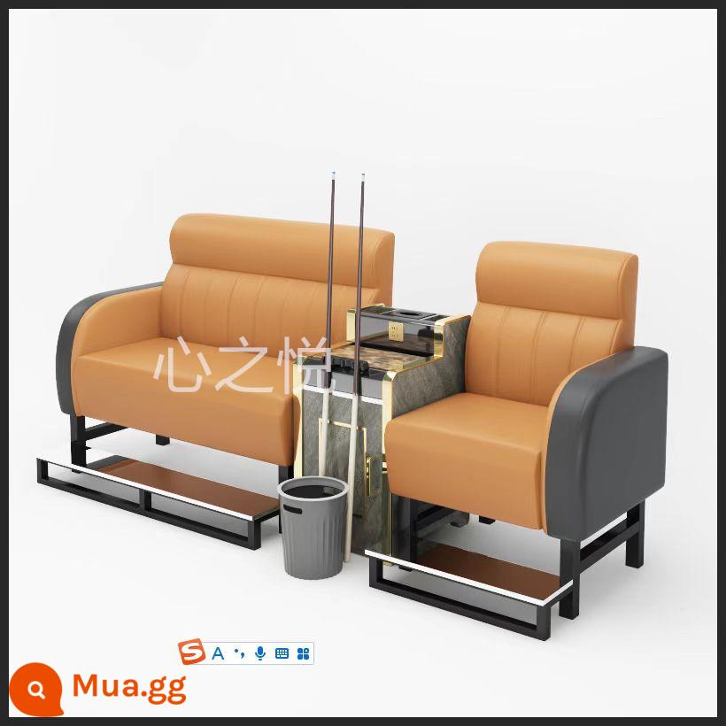 Bàn ghế bi-a mới ghế sofa bi-a ghế bi-a hội trường bi-a ghế đặc biệt ghế xem nhà sản xuất bàn ghế giải trí - Đệm xốp da nappa sang trọng màu cam sáng