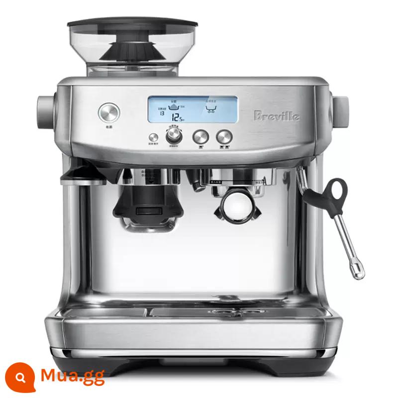 Ngân hàng Quốc gia Platinum Breville BES878 Máy pha cà phê hơi nước Ý bán tự động gia đình xay đậu và bọt sữa 870 - [Ngân hàng Quốc gia đồng bảo lãnh trong hai năm] Thép không gỉ BES 878 Màu da khỏa thân