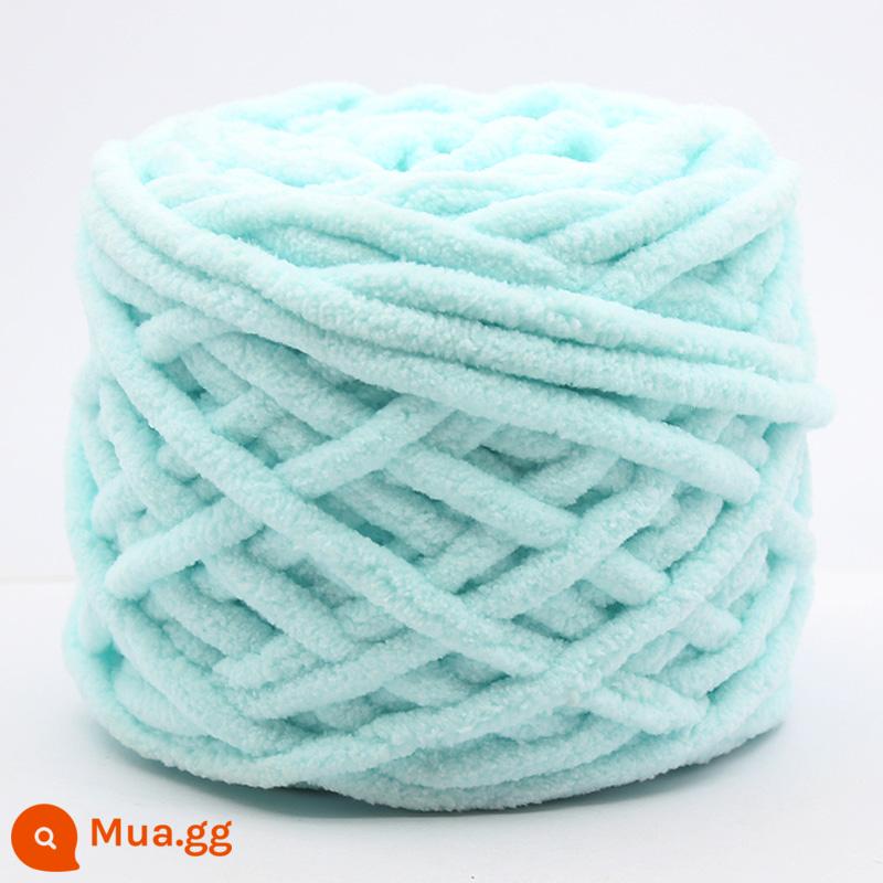 Băng dòng len dày handmade DIY dệt kim khăn len bóng móc móc dép sợi mềm tự dệt len ​​bóng - Xanh nhạt 06 xanh nước biển