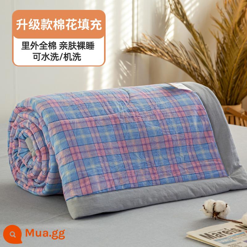 100% cotton bên trong và bên ngoài chăn mùa hè chăn điều hòa mùa hè chăn mát cotton nguyên chất đôi đơn có thể giặt bằng máy mùa hè lõi chăn mỏng - Fanghualan [100% cotton bên trong và bên ngoài, mềm mại và thân thiện với da]