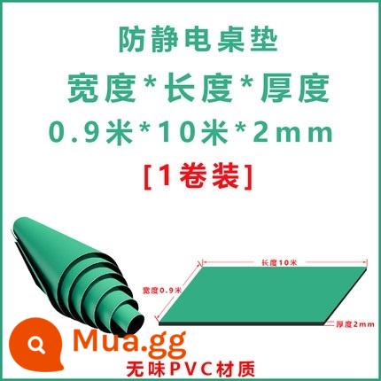 Thảm trải bàn chống tĩnh điện cao su xanh thảm cao su chống trượt chịu nhiệt độ cao thảm trải bàn phòng thí nghiệm khăn trải bàn sửa chữa thảm trải bàn - Xanh đen 0,9 * 10 * 2MM