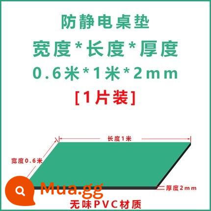 Thảm trải bàn chống tĩnh điện cao su xanh thảm cao su chống trượt chịu nhiệt độ cao thảm trải bàn phòng thí nghiệm khăn trải bàn sửa chữa thảm trải bàn - Xanh đen 0,6m*1m*2mm