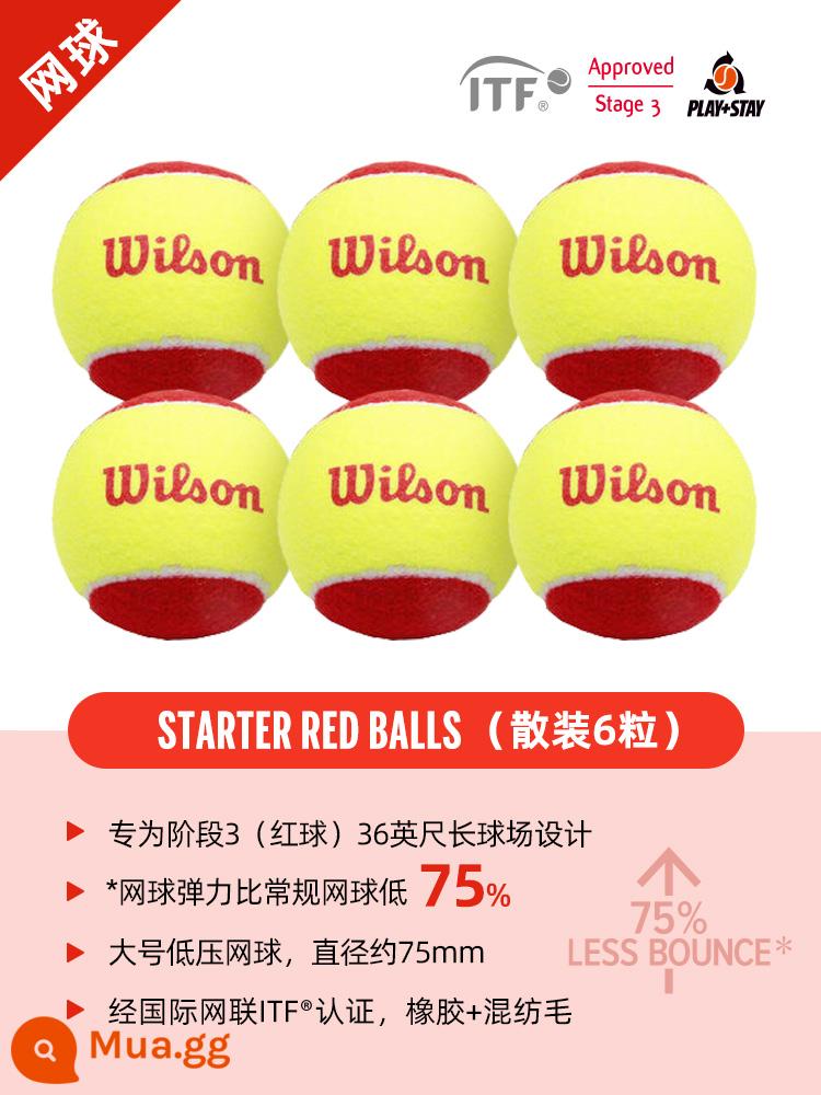 Wilson Wilson Game Tennis Wilson Sơ cấp Đào tạo Quần vợt Thực hành Chuyên nghiệp Hàng loạt - [Quả bóng đỏ dành cho trẻ em mới bắt đầu] WRT13700B*6 chiếc