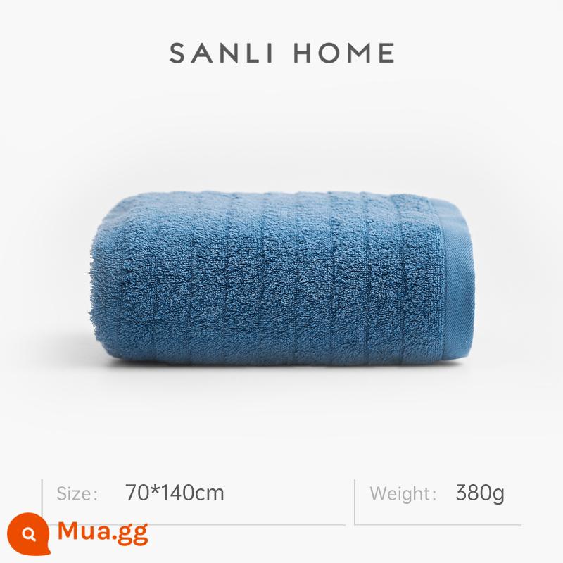 Khăn tắm Sanli cotton nguyên chất nam nữ cotton kháng khuẩn khăn lớn hộ gia đình thấm hút người lớn khăn quấn nam mới 2022 mùa đông - thanh thản màu xanh