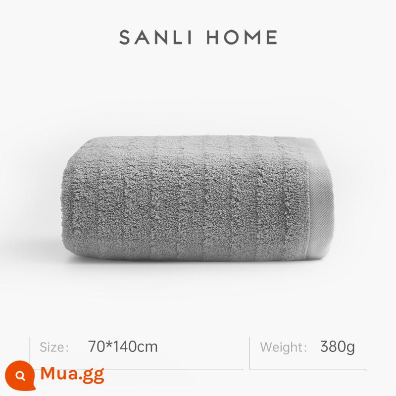 Khăn tắm Sanli cotton nguyên chất nam nữ cotton kháng khuẩn khăn lớn hộ gia đình thấm hút người lớn khăn quấn nam mới 2022 mùa đông - mặt trăng đá xám