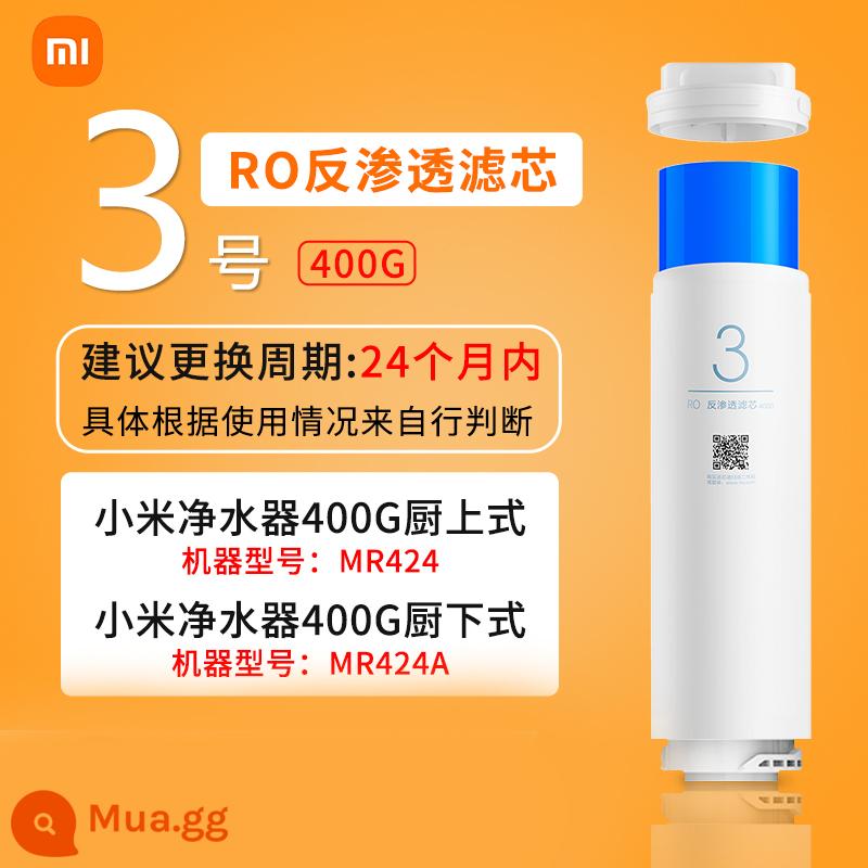 Máy lọc nước Millet lõi lọc bông PP trước sau than hoạt tính RO thẩm thấu ngược Số 1 Số 2 Số 3 Số 4 Số 400G600G - Số 3 [thẩm thấu ngược 400G-RO] Sản phẩm chính hãng gốc của Xiaomi