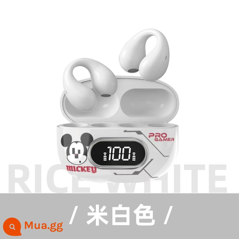 Disney Tai Nghe Bluetooth Dẫn Truyền Xương Mới 2023 Chụp Tai Không Dây Chuyển Động Giảm Tiếng Ồn Thích Hợp Cho Huawei Apple - Phiên bản tiêu chuẩn Mickey White [Màn hình nguồn LED]