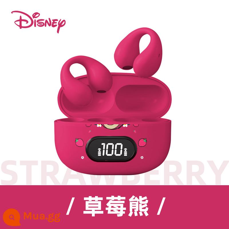 Disney Tai Nghe Bluetooth Dẫn Truyền Xương Mới 2023 Chụp Tai Không Dây Chuyển Động Giảm Tiếng Ồn Thích Hợp Cho Huawei Apple - Phiên bản tiêu chuẩn của Strawberry Bear [Màn hình nguồn LED]