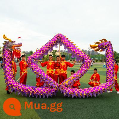 Đạo cụ biểu diễn múa rồng, đèn lồng rồng, rồng ánh sáng chín đoạn, múa rồng dành cho người lớn và trẻ em, múa sư tử, trang phục đầu rồng bằng vải - Mục 9 [Số 3] Màu tím ánh đồng