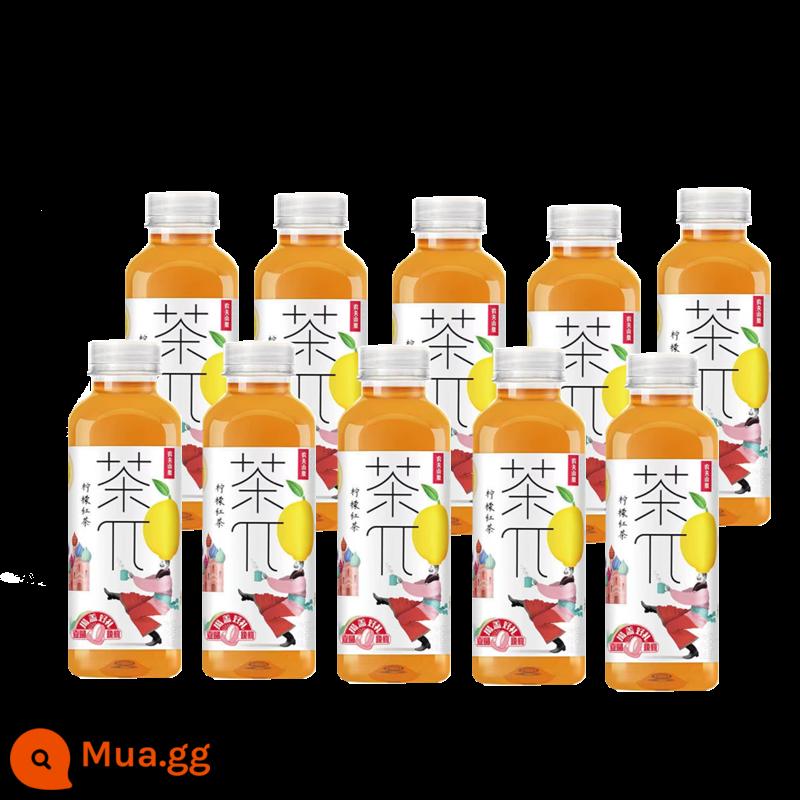 Bánh trà mùa xuân núi Nongfu 500ml * 10 chai trà uống nước ép bánh trà ô long đào chanh bưởi vải thiều - Trà đen chanh 500ml*10