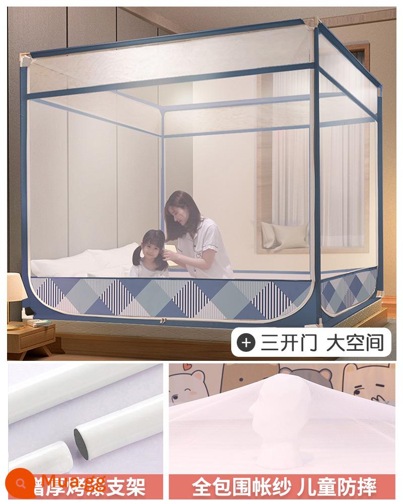 Phòng ngủ gia dụng Mosquito Net 2021 Túi Mông Cổ mới tất cả đều chống lại trẻ em chống lại trẻ em 2022 cao 2022 Khung mã hóa cao - Lange [giá đỡ được sơn - dây đai để chống rơi - bao quanh toàn bộ đáy - độ mòn bên ngoài ổn định]