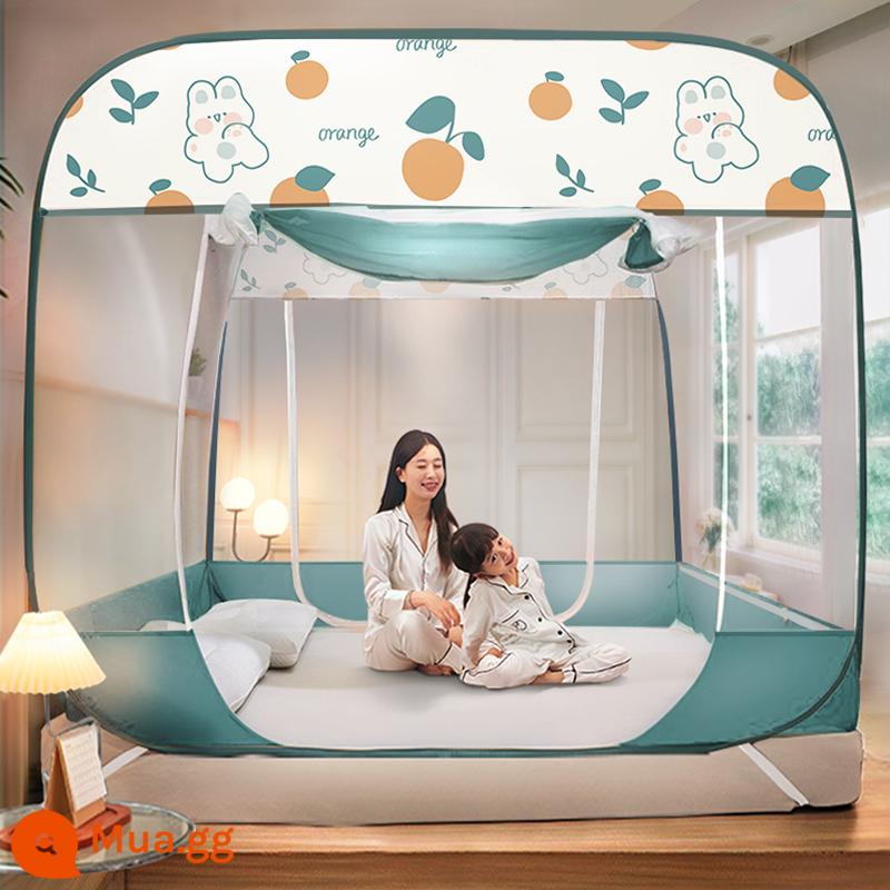 Màn chống muỗi home 2022 mới kiểu wg yurt chống rơi miễn phí lắp đặt màn chống muỗi new bed lều 1.5 m 2 - Cam Thỏ [Ba cửa·Chống rơi cho bé·Đầu rộng rãi·Không gian siêu rộng]Đầy đủ