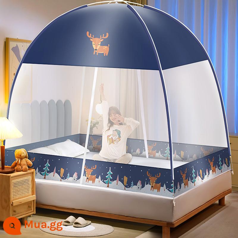 2023 mới không cần lắp đặt yurt home màn chống muỗi đơn giản tài khoản mẫu phòng ngủ trẻ em 2022 lều nhỏ - Snow Deer [Mặt trên bằng vải chống bụi] Loại A Không chứa Formaldehyde do Baoma khuyên dùng