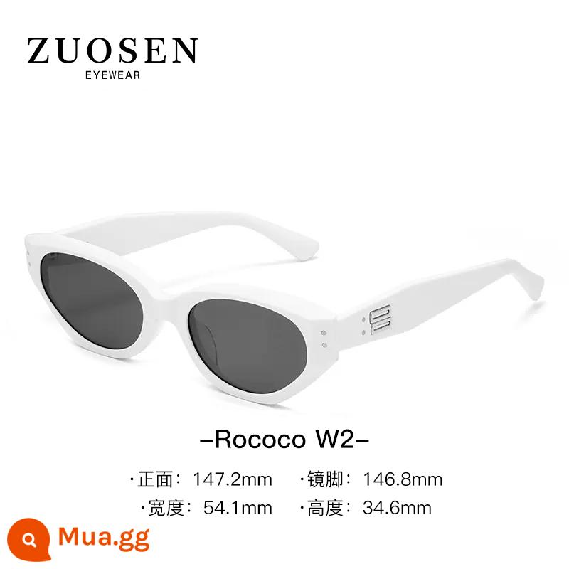 Rococo Yang vượt qua Yu Shuxin với cùng một chiếc kính râm Kính râm mắt mèo nữ 2023 kính chống tia UVGM mới - Rococo W2