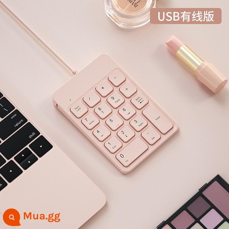 [Cửa hàng hàng đầu chính thức] BOW sạc chuột bàn phím kỹ thuật số Bluetooth không dây bên ngoài Apple mac notebook kế toán tài chính máy tính để bàn máy tính để bàn bên ngoài USB bàn phím nhỏ thuận tay trái khu vực kỹ thuật số - ❤Sakura Pink〖Bàn phím có dây〗