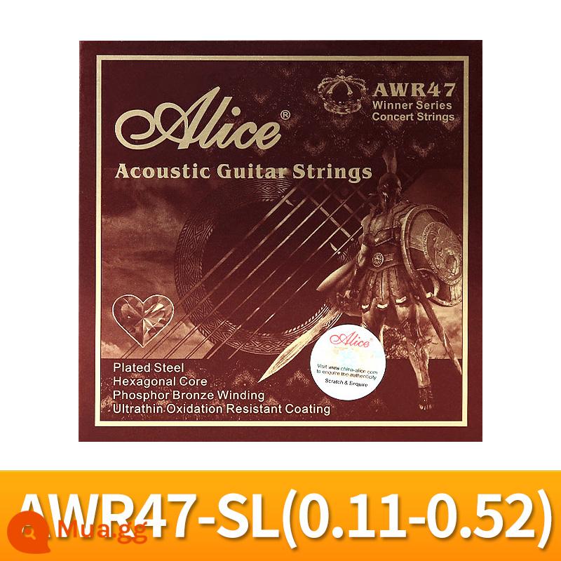 Chính hãng Alice Alice A206SL dây đơn dân gian dây đàn guitar acoustic 1 dây 2 dây 3 dây 123 dây - Bộ dây AWR47SL & đi kèm một dây và ba phím đàn