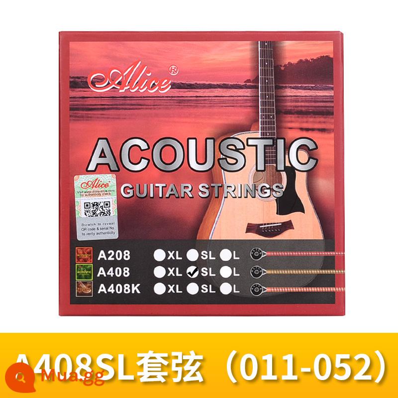 Chính hãng Alice Alice A206SL dây đơn dân gian dây đàn guitar acoustic 1 dây 2 dây 3 dây 123 dây - Bộ dây A408SL gồm 1 dây và 3 phím đàn