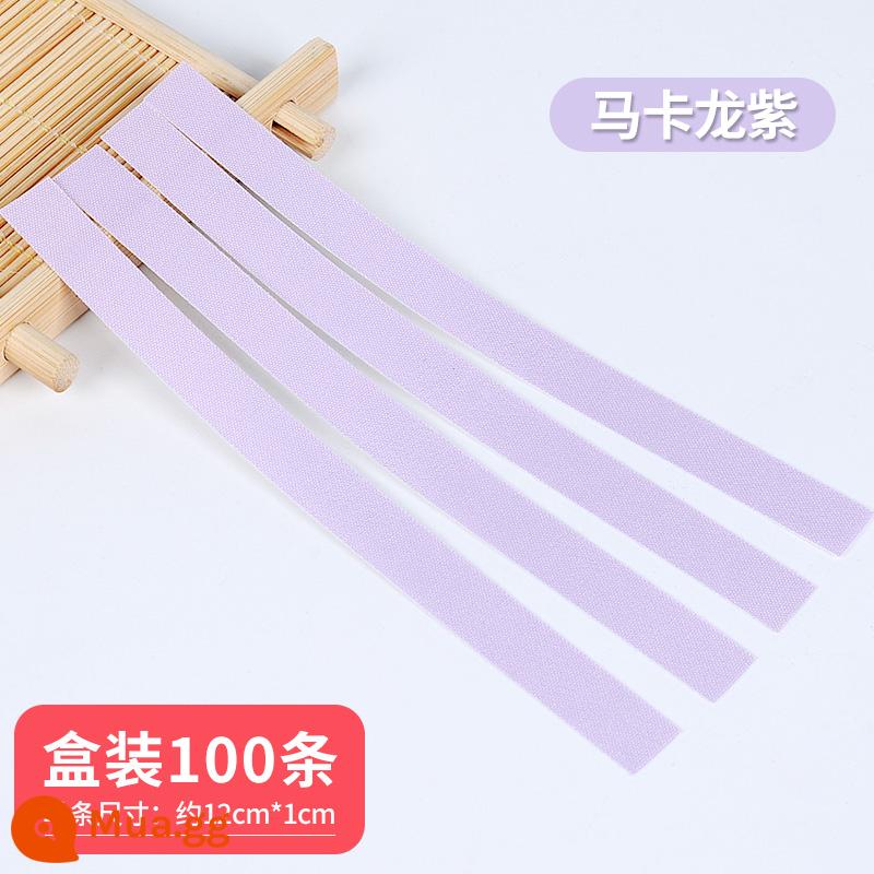 Băng Guzheng cuộn lớn mười mét dành cho trẻ em chơi chuyên nghiệp thoáng khí loại băng dán móng tay Pipa để kiểm tra chứng chỉ đặc biệt và thoải mái - [Chất lượng siêu tốt] Macaron băng không cắt màu tím