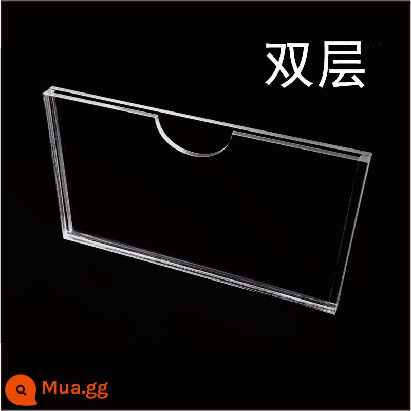 3 inch 4 inch 5 inch 6 inch hai lớp a4 khe cắm acrylic khe cắm thẻ tấm acrylic ký tùy chỉnh hiển thị hộp trong suốt - Hai lớp = giao keo