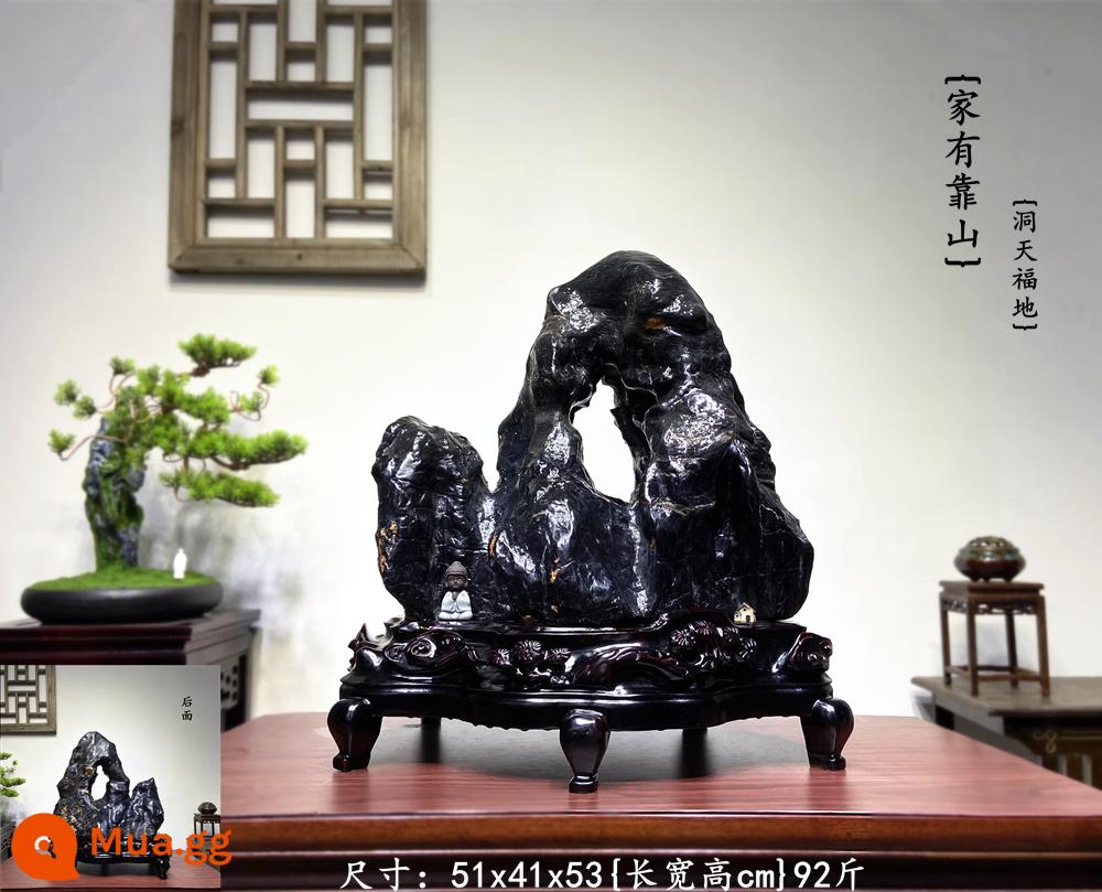 Trang trí đá Lingbi tự nhiên đá thô phòng khách phòng khách Bonsai Taihu Stone Office Xuangan Town House Loc -Water Stone Stone - Màu xanh mực