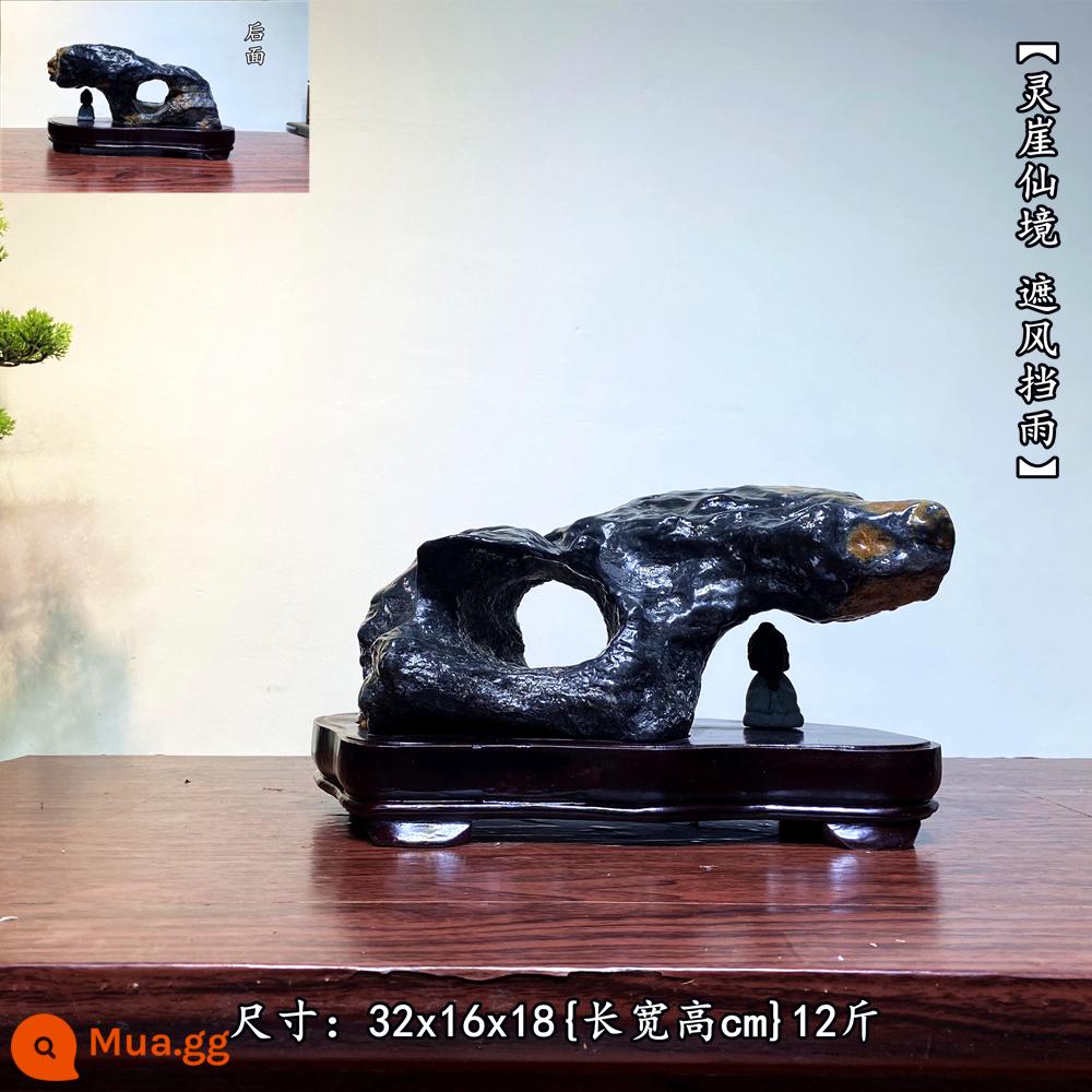 Trang trí đá Lingbi tự nhiên đá thô phòng khách phòng khách Bonsai Taihu Stone Office Xuangan Town House Loc -Water Stone Stone - màu đỏ