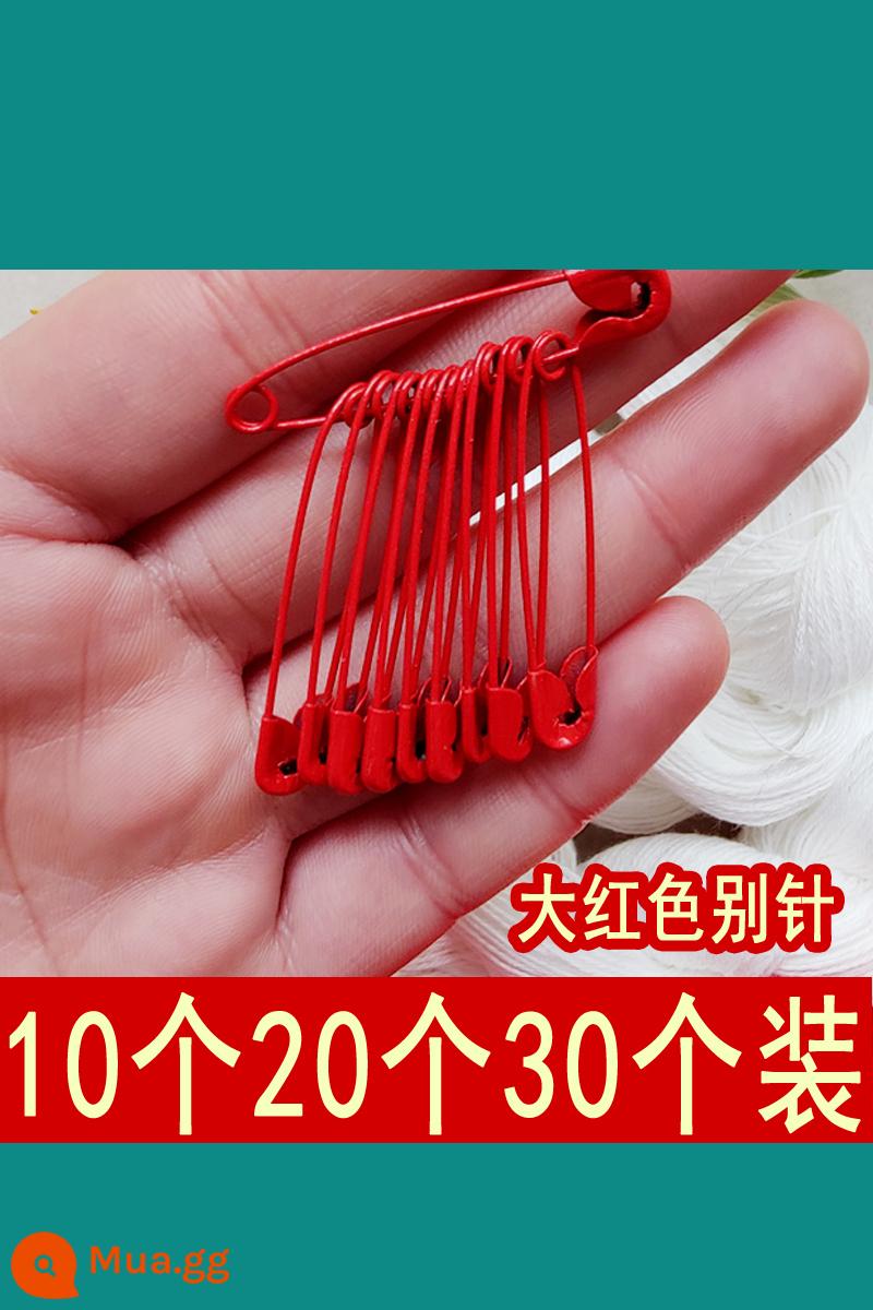 10 chiếc 20 chiếc ghim màu đỏ cho đám cưới, cài áo cô dâu lớn màu đỏ, ghim hành lý, ghim an toàn để sử dụng cố định trong đám cưới - 4,5+3,8+2,8 (mỗi cái 10)