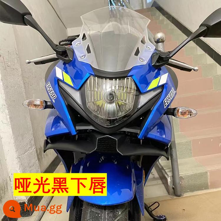 Suzuki đầu máy GSX250R môi dưới sửa phụ kiện cố định cánh gió gương hậu cạnh tranh kính chắn gió nâng cao kính chắn gió trước - Môi dưới màu đen mờ (kiểu dày)