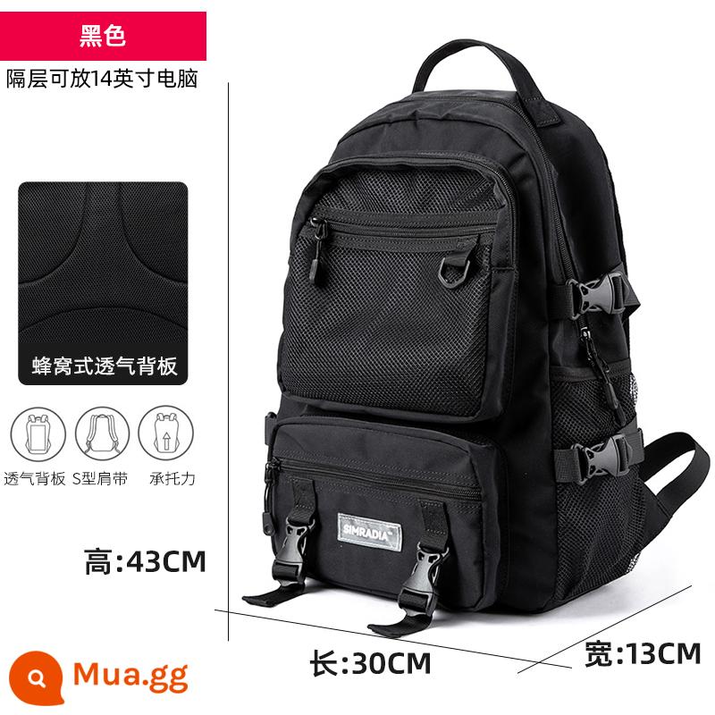 Backpack thời thượng Backpack nam bình thường túi du lịch túi máy tính ba lô trường trung học trường trung học trường trung học trường đại học túi nam túi nam - 5613 Đen (Mô hình hợp thời trang)