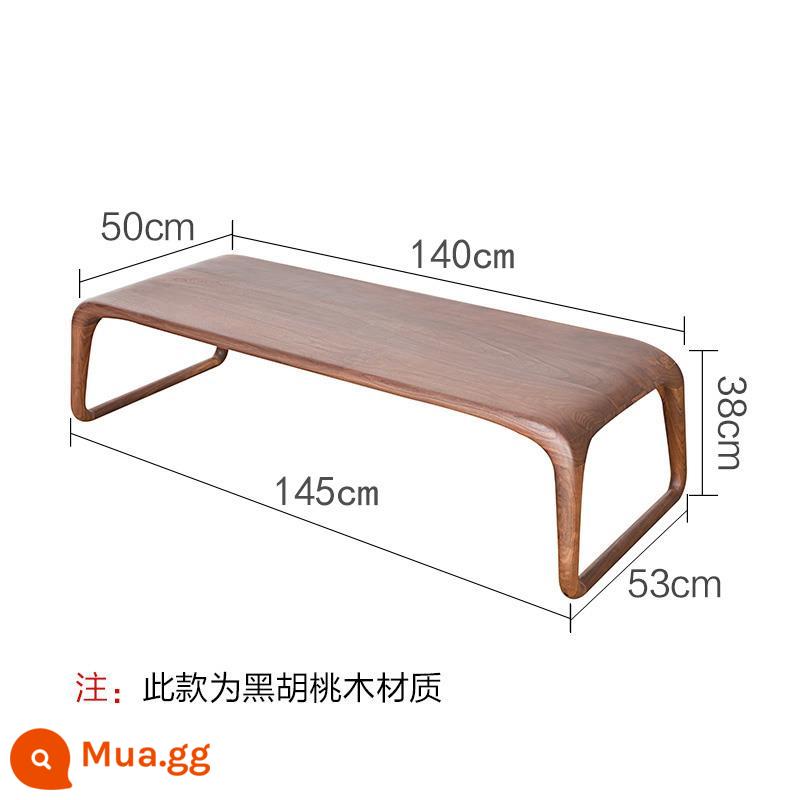 Tatami Tea Bàn Bàn Bàn Bàn cà phê Bàn nhỏ Người lùn Solid Wood Tùy chỉnh Antica Thiền định Bay Bay Bàn gỗ - Bàn cà phê óc chó đen 140