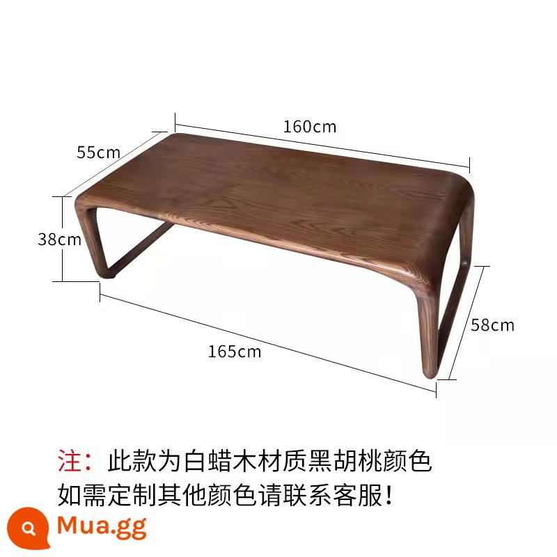 Tatami Tea Bàn Bàn Bàn Bàn cà phê Bàn nhỏ Người lùn Solid Wood Tùy chỉnh Antica Thiền định Bay Bay Bàn gỗ - Quả óc chó đen tro 160