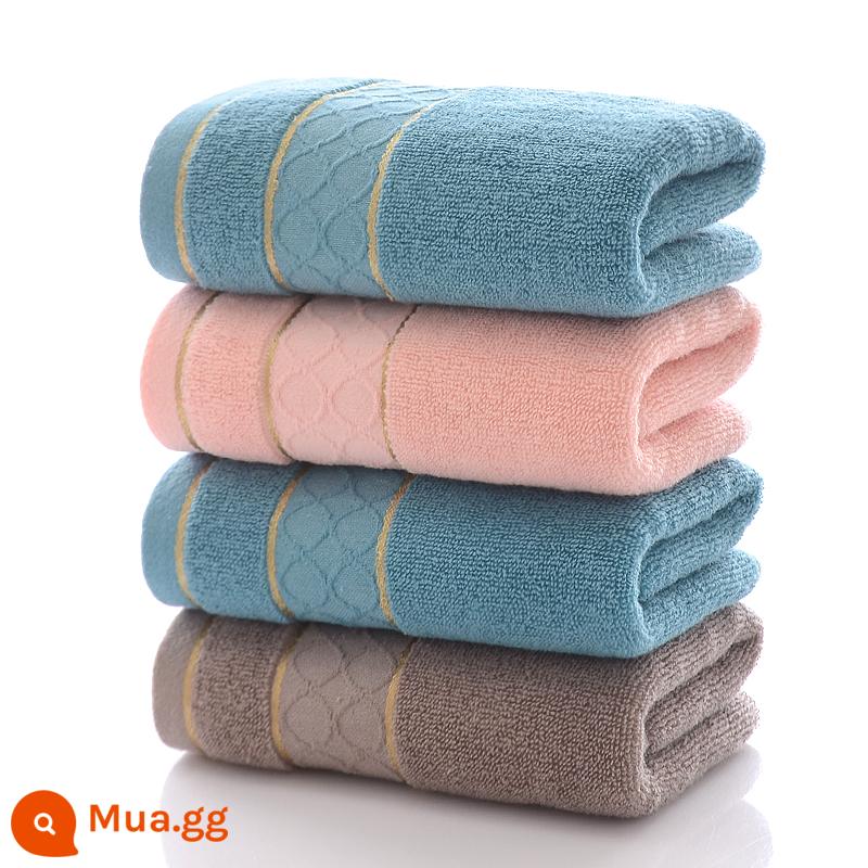 3 gói khăn mặt dày cotton nguyên chất rửa mặt gia đình dành cho cặp đôi, khăn tắm cotton cỡ lớn, mềm mại và thấm hút, bán hàng trực tiếp tại xưởng - Lưới vàng [33*73] 3 gói [bông]